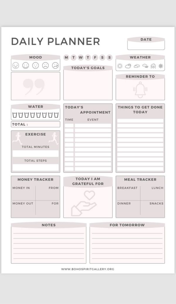 Daily Planner 30 sheets book المخطط اليومي لتنظيم الشهر